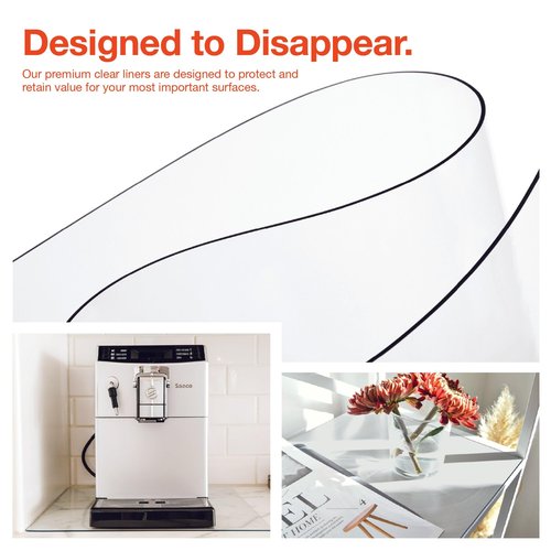 ExactMade - Clear Table Protector, USA Made, Safe, 40 x 72 Inch, 2mm Thick Ultra Smooth Vinyl, Clear Rectangle Table Cover Protector, Custom Table Cloth Cover