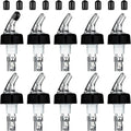 BBTO Automatic Measured Bottle Pourer Spout Liquor Pourers Bottle Jigger Quick Shot Spirit Measure, 1 oz/ 30 ml(Clear, Black,20 Pieces)