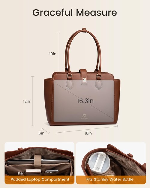 LOVEVOOK Lunch Tote Bag for Women, 2-in-1 Work Tote Bag with Lunch Compartment, Insulated Lunch Bag & 15.6 Inch Laptop Bag for Women, Ideal for Teacher, Nurse and Camping Use, Pink Mud