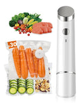 Portable Vacuum Sealer for Food, 30 Reusable Sealer Bags with 60kPa Powerful Handheld Vacuum Sealer Machine, Seal Meal Saver, Cordless Compact Food Sealer for Freezer, Microwave