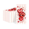 100Pcs Valentine Paper Napkins 3 Ply Red Pink Heart Love XOXO Disposable Absorbent Hand Towels Valentine's Day Decorative Guest Napkins for Wedding Romantic Lunch Dinner Bathroom Party Decorations