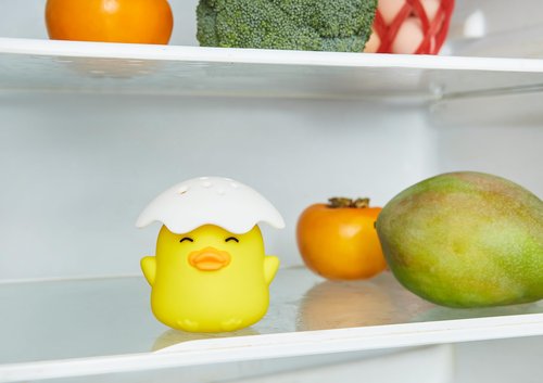 Kreeqe Duck Refrigerator Baking Soda Deodorizer Holder, Refrigerator Odor Absorber, Can Absorb Odor, Food Grade (Yellow)