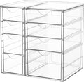 Vtopmart Acrylic Organizer - 8 Drawer Clear Makeup & Office Storage Solution | Dustproof Design
