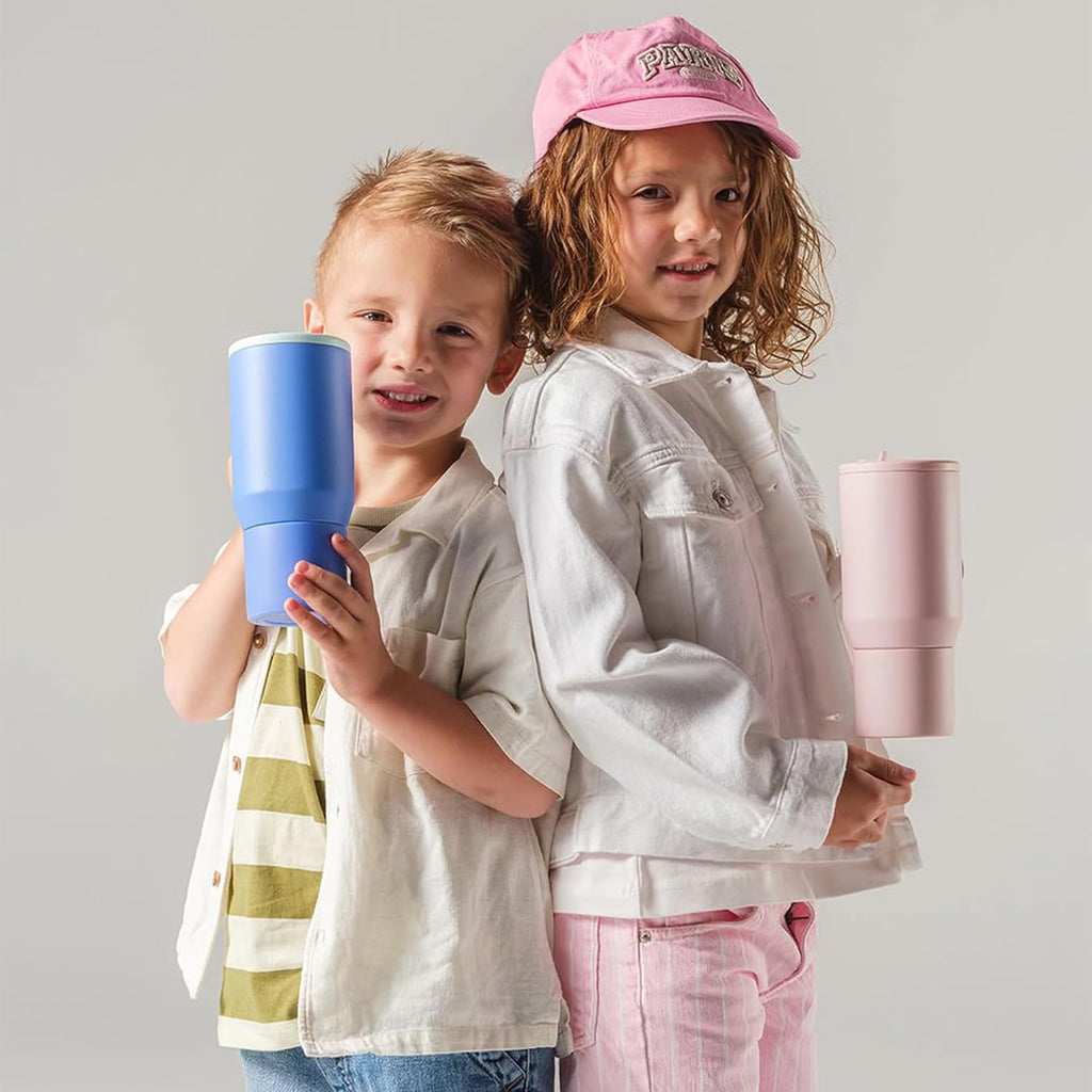 Skiennix 20 Oz Insulated Tumbler - Leak Resistant with Handle & Flip Straw | Travel-Friendly Cream