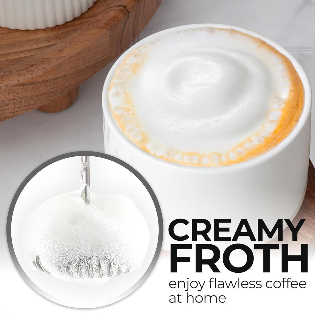 Zulay Kitchen Rechargeable Milk Frother - 3 Speeds & 3 Whisk Attachments - USB Charging for Latte & Cappuccino - Green Gold