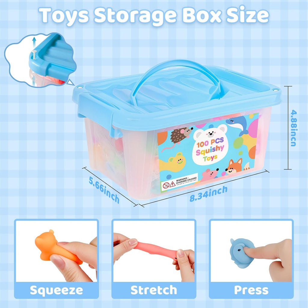 Skiennix 100 Pcs Fidget Toys - Sensory Stress Relief Party Favors for Kids 4-12 | Ideal for Goodie Bags & Classroom Prizes