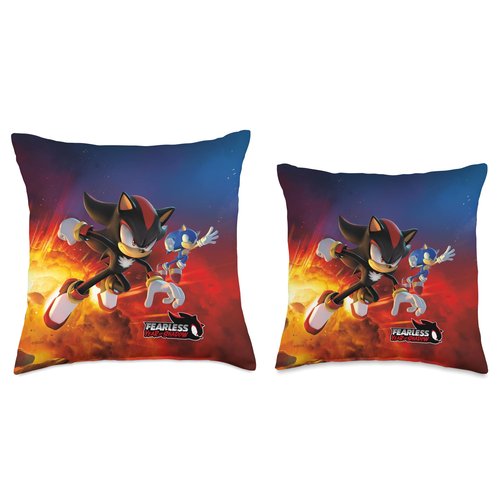 Sonic The Hedgehog, Fearless: Year of Shadow Key Art Throw Pillow