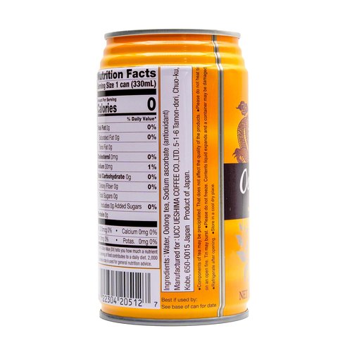 UCC Japanese Oolong Tea Drink, 11.1-Ounce Cans, Pack of 24, No Sugar, No Artificial Flavors or Coloring, Refreshing Canned Beverage, Authentic Taste, Perfect Healthy Drink