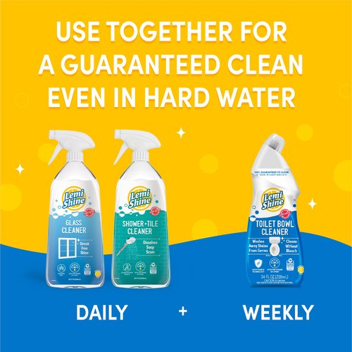Lemi Shine Toilet Bowl Cleaner - Bleach-Free Toilet Cleaner - Removes Tough Stains and Odor - 24 fl oz (3 Pack)