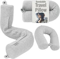 Dot&Dot Twist Memory Foam Travel Pillow - Adjustable Neck Support for Airplanes | Comfortable Travel Pillow