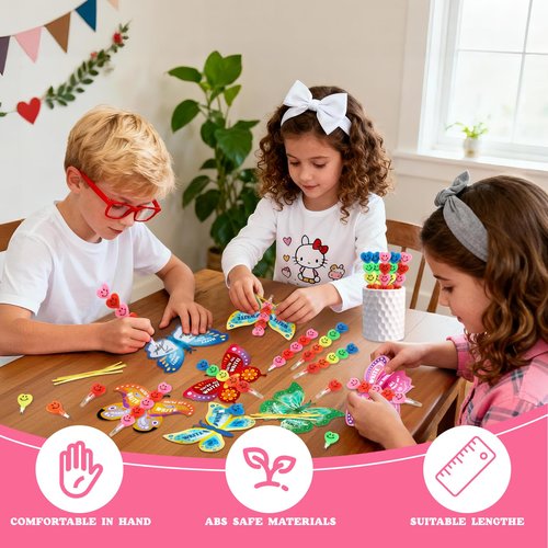 SpringFlower 30 Pack Valentines Day Cards for Kids School with Stacking Heart Pencils, Valentines Day Gifts Exchange for Kids Boys Girls, Valentines Party Favors Prizes Set for Kids