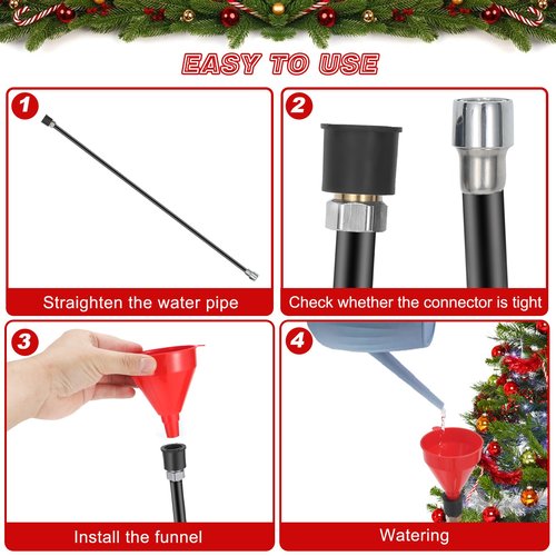 Christmas Tree Watering Funnel,Adjustable Christmas Tree Watering System with Long Funnel Spout Tree Watering Device Plant Watering Tool for Large Indoor Outdoor Trees