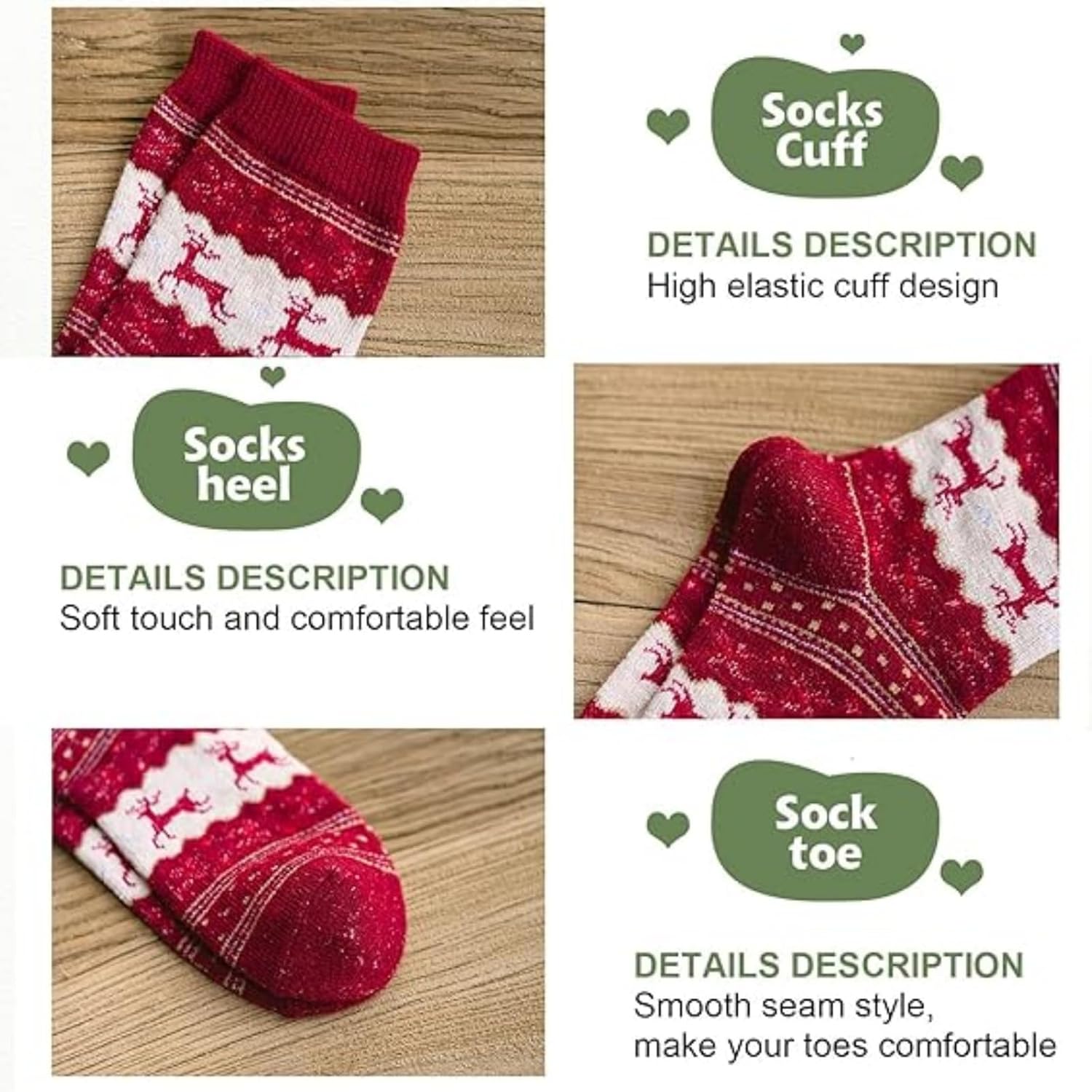 Skiennix Ultra Soft Casual Crew Socks - 5 Pairs of Breathable Comfort for All-Day Wear