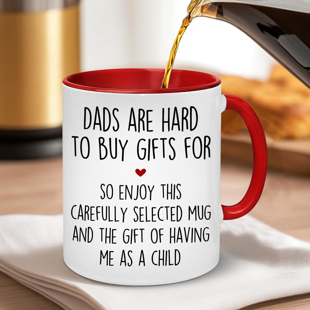 YIDAJI Gifts For Dad - Christmas Mug For Dad - Dads Are Hard To Buy Gifts Mug - Dad Gifts From Daughter, Son - Fathers Day, Christmas, Birthday Gifts Idea For Dad, Father, Papa, Daddy, Husband, Men