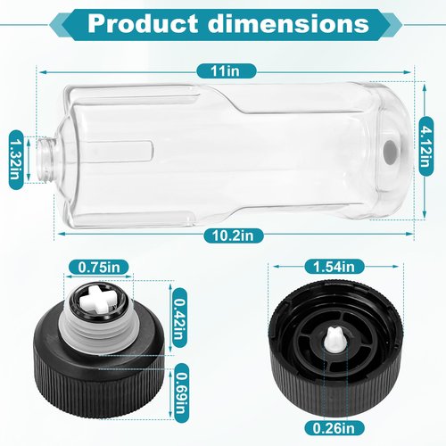 CG 440012802Replacement Clean Water Tank w/Lid Compatible with Hoover Powerdash Pet Carpet Cleaners Replacements Parts FH50700, FH50702, FH50703I, FH50710