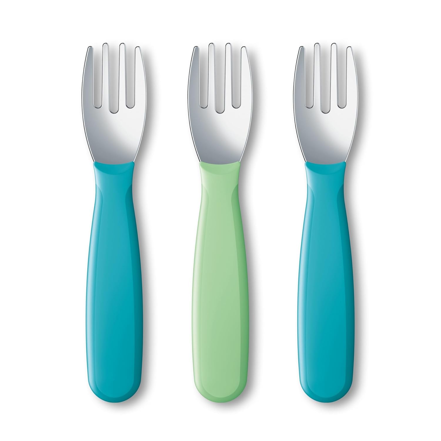 NUK Kiddy Cutlery Forks - Durable Stainless Steel, BPA & Latex-Free | 18+ Months, Set of 3