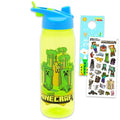 Minecraft Water Bottle Set for Boys - Bundle with a Refillable 20oz Container, Stickers, and More Sports Bottle for Kids, Girls