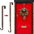 ZMCINER Wreath Hanger - Adjustable 15 to 25 Inch Hook for Front Door | Supports 20 lbs - Bronze Finish