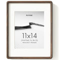 FLYJOE 11x14 Picture Frame, Natural Solid Walnut Wood Photo Frame with HD Tempered Glass, Rounded Corner Wooden Frame 11 x 14 Matted to 8x10, Horizontal or Vertical Wall Mounting
