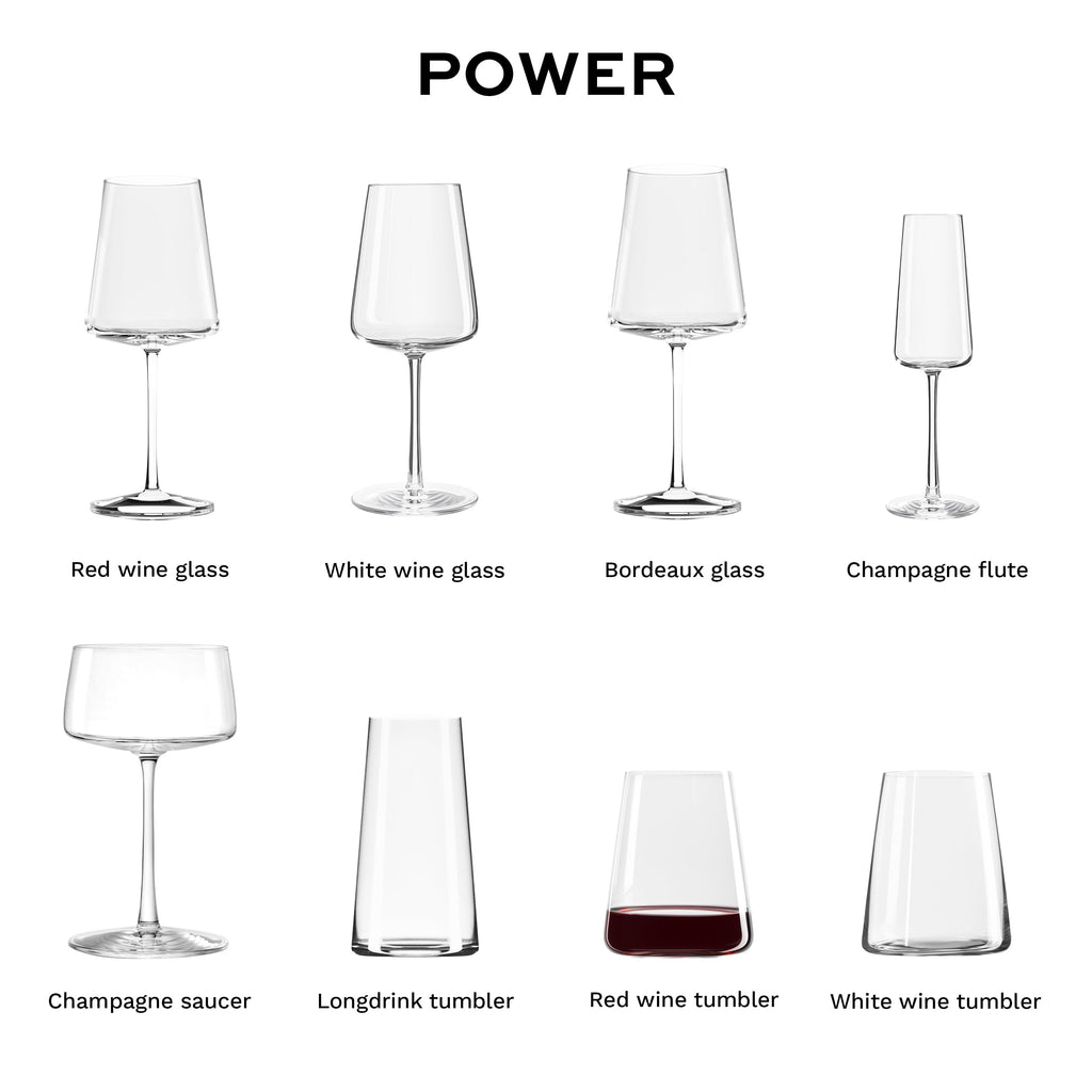 Stölzle Lausitz Red Wine Tumblers Power Set of 4, 17 1/2 oz – Modern Stemless Wine Glasses for Maximum Aroma – Flat Red Wine Glasses in Crystal Glass – Dishwasher & Break-Resistant, Made in Germany