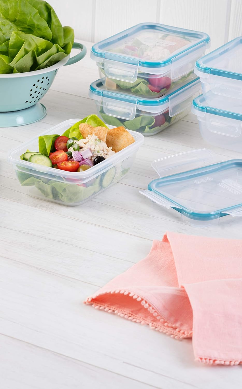 Snapware Food Storage Containers Set - 5-Pack Leakproof & Airtight 3-Cup Tupperware | BPA-Free, Microwave Safe