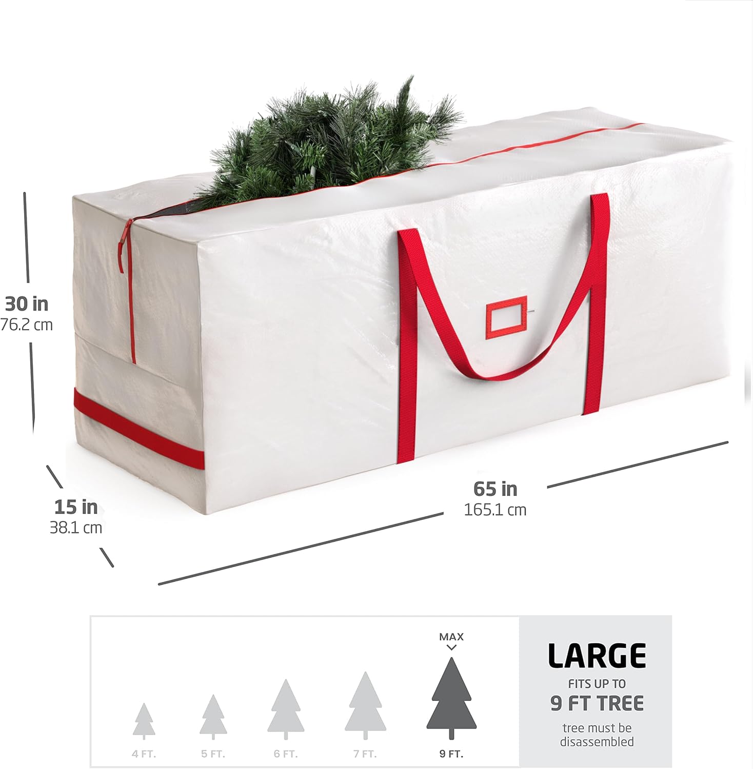 Zober Large Christmas Tree Storage Bag | Waterproof & Durable for 9 Ft Trees - Pack of 2