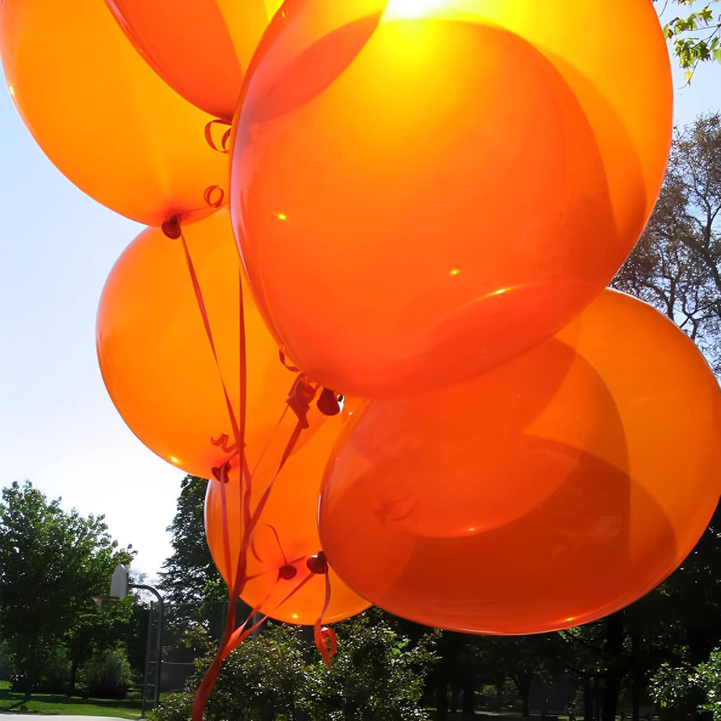 Voircoloria 105pcs Orange Balloons - 12 Inch Latex Party Balloons for Birthdays & Baby Showers