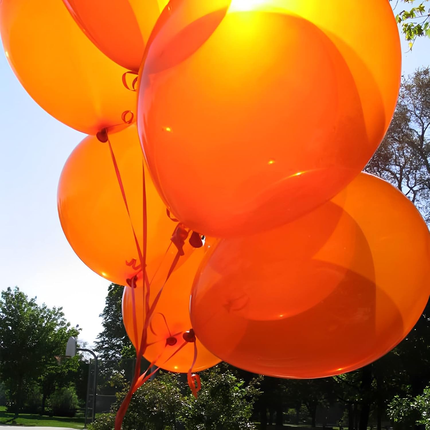 Voircoloria 105pcs Orange Balloons - 12 Inch Latex Party Balloons for Birthdays & Baby Showers