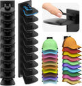 Volnamal Hat Organizer - 2 Pack Baseball Cap Rack Holds Up to 40 Hats | Space-Saving Wall Storage (Black)