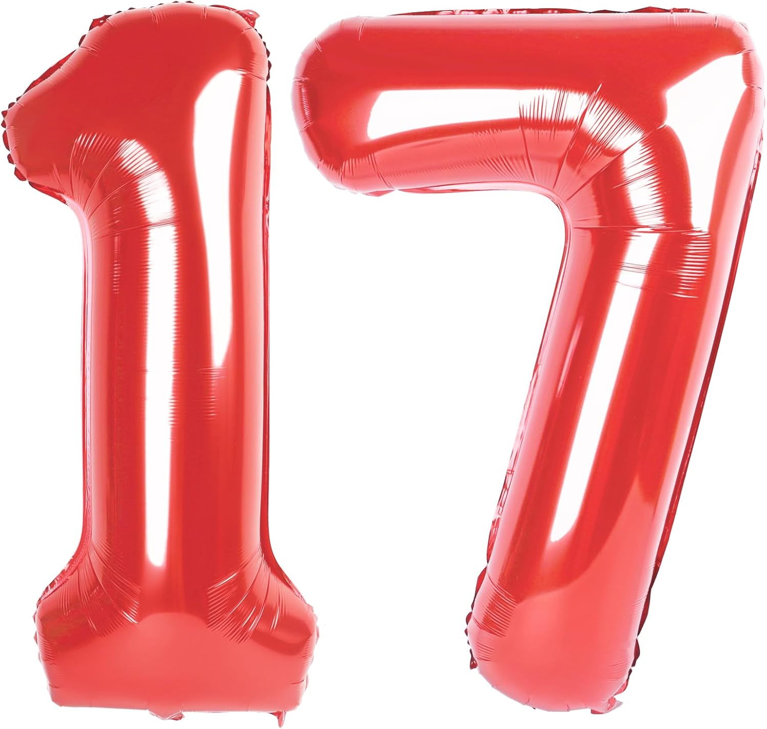 Red Number 17 Balloon - 40 Inch Birthday Decoration for 17th Party | Perfect for Boys & Girls