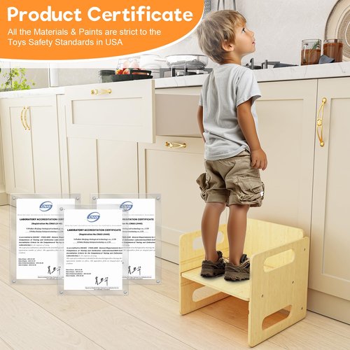 Acenova Montessori Weaning Table and Chair Set, Wooden Weaning Toddler Kids Table with Hook for Toddlers, Montessori Furniture for Reading, Snacks, Play, Learning & Activity Time Kids Toddler Desk