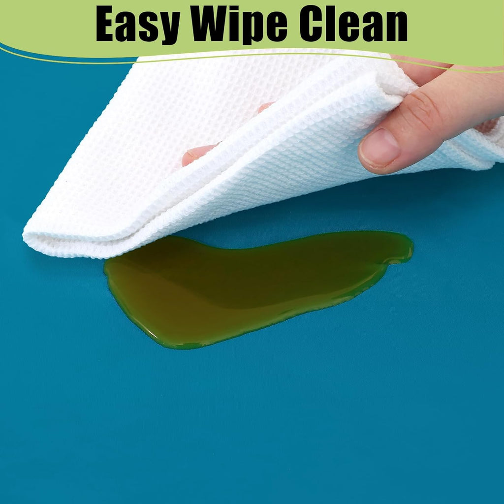 Smiry Disposable Tablecloths - Waterproof 54 x 78 Inch Rectangle Covers | 6 Pack in Aqua, Sturdy & Leakproof