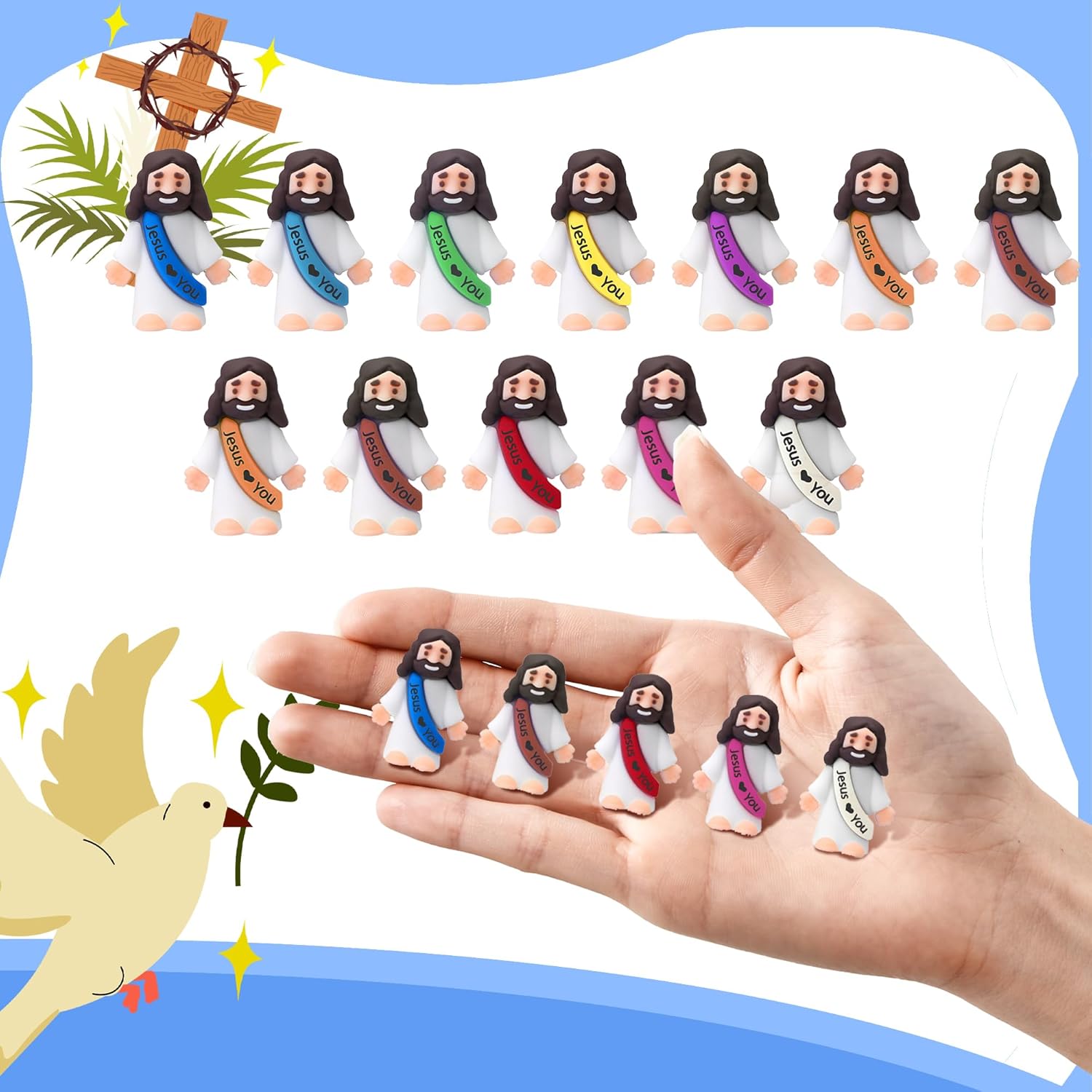 Skiennix 40Pcs Little Jesus Figures - Religious Action Figurines for Gifts | Perfect for Easter & Christmas