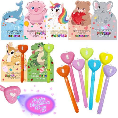 ZZPQ 28 Pack Invisible Ink Pens for Kids Easter Gifts, Spy Pens Magic Toys with UV Light, Basket Stuffers Fillers, Easter Party Favors for Kids, Classroom Easter Prizes for Boys Girls