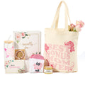 Bonus Mom Birthday Gifts Basket from Daughter Son, Mothers Day Birthday Unique Thank You Gift Set for Step Mom,Mother in Law, New Mom, Stepmother Glass Cup Bag Socks Candle Bracelet Keychain