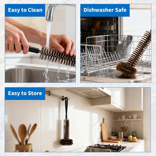 Garbage Disposal Brush, Universal Cleaning Cleaner Brush with Extra Long Handle Ullnosoo Eliminates Residue and Odor 15inch