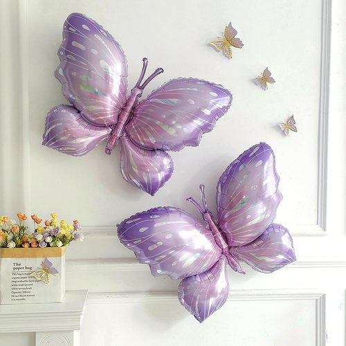 Spring Floral Butterfly Balloon Arch Kit,137Pcs Pastel Lavender Purple Yellow Balloon Garland with Daisy,Butterfly Foil Balloons for Wildflower Fairy Baby Shower Birthday Garden Tea Party Decorations