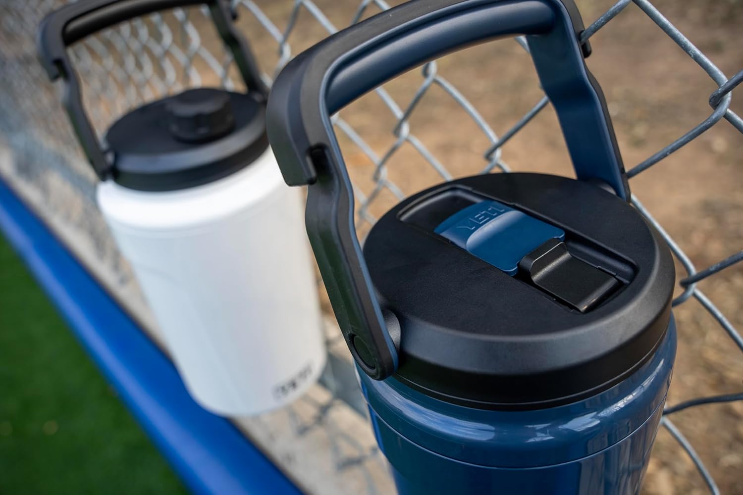 YETI Silo Half Gallon Insulated Water Jug - Leakproof Sports Bottle with Straw Cap & Fence Hook - Keeps Drinks Ice-Cold, Royal Blue