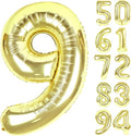 Champagne Gold 9 Balloon - 40 Inch Giant Number Balloon for 9th Birthday Decorations