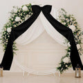 Skiennix Large Satin Bow Decoration - Giant Wall Bows for Weddings & Baby Showers | Black