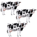 Beistle Set of 3 Jointed Cow Photo Prop Backdrops, 35"- Western Wall Decoration, Holstein Farm Animal Barnyard Party Cut Outs