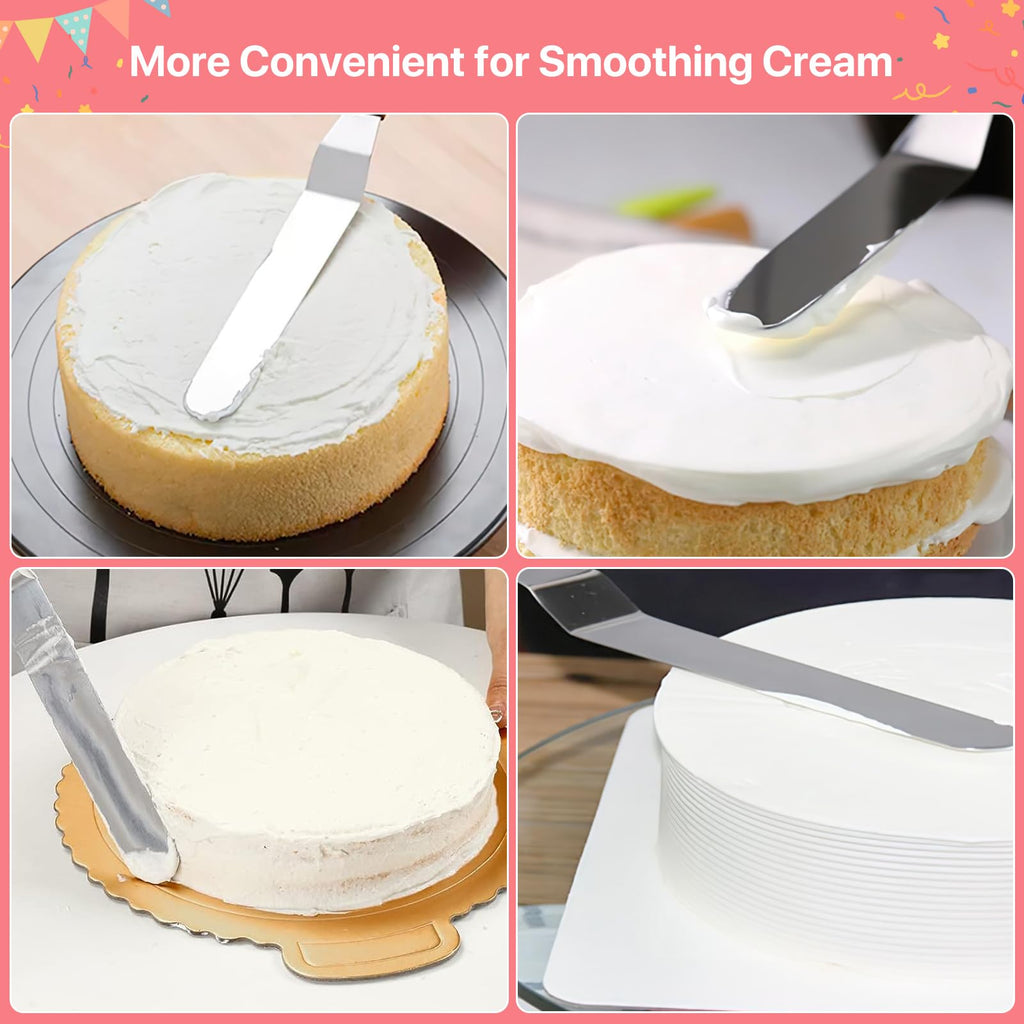 Icing Decoration Gun Set, Stainless Steel Dessert Decorating Syringe Set, Cupcake Frosting Filling Injector with 6 Icing Nozzles, 3 Cream Scraper, 2 Offset Spatula, 2 Nozzle Brush for Kitchen Baking