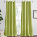 NICETOWN Blackout Curtains - Fresh Green Thermal Insulated Drapes, 96" Length, 2 Panels for Large Windows
