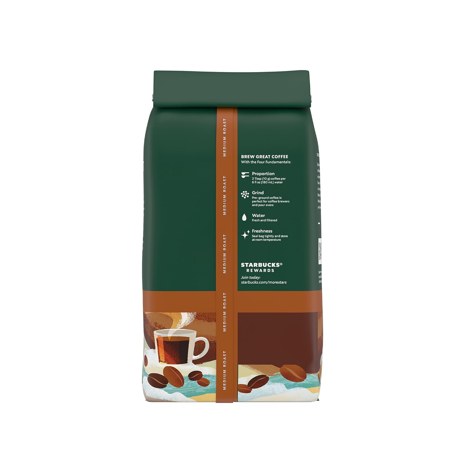 Starbucks Ground Coffee - Medium Roast Breakfast Blend for Hot or Iced Coffee | 28 oz