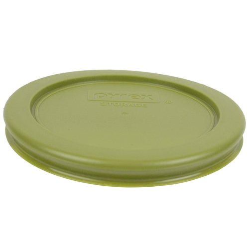 Pyrex 7202-PC 1-Cup Olive Green Food Storage Replacement Lid (2-Pack) - Made in USA