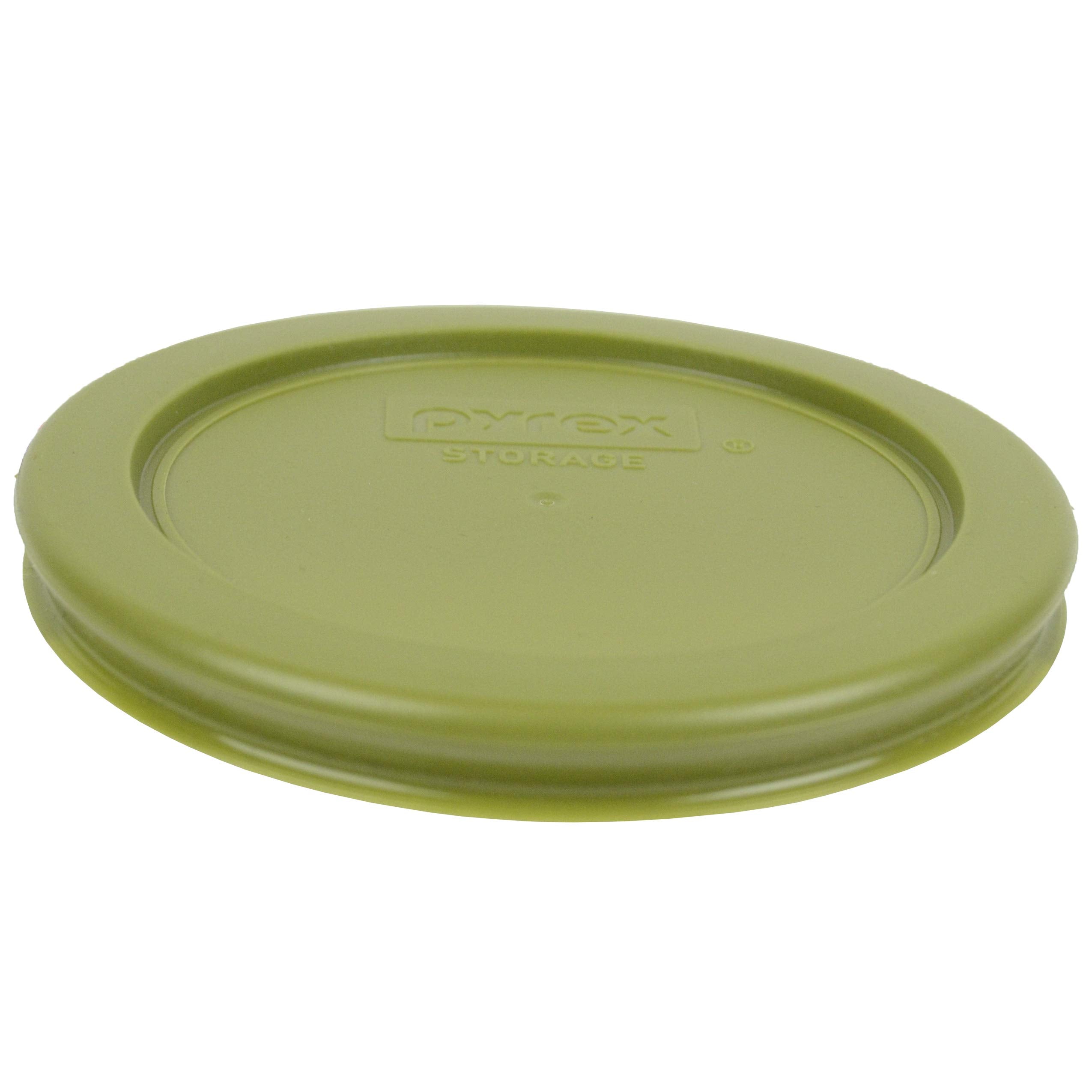 Pyrex 7202-PC 1-Cup Olive Green Food Storage Replacement Lid (4-Pack) - Made in USA