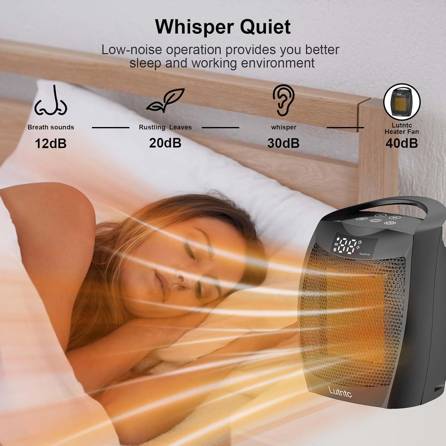 Skiennix Portable Ceramic Space Heater - 1500W Fast Heating with Digital Display & Safety Features | Ideal for Home & Office