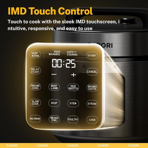 Instant Pot 9-in-1 Electric Pressure Cooker - 1000W Multi-Cooker with IMD Touchscreen, 8 Qt Silver