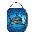 Kids Lunch Bag Lunch Box for Boys Girls Women Men, Reusable Insulated Lunch Tote Bag, Thermal Cooler Sack Food Handbags High Capacity for School Work Travel Picnic (Shark)