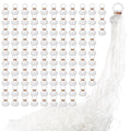 No Mess Streamers 100pack, White Confetti Poppers,Hand Throw Party Poppers No Mess for Birthday, Graduation, Wedding Send Off, Engagement Party Favors（White 100Pack）
